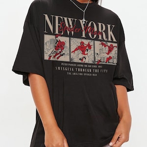 Camiseta de Spider-Man del MCU: Un Nuevo Día, Camiseta a juego para la familia de Disneyland, Camiseta de Peter Parker, Superhéroes Vengadores del MCU, Camiseta de cómics del MCU imagen 1