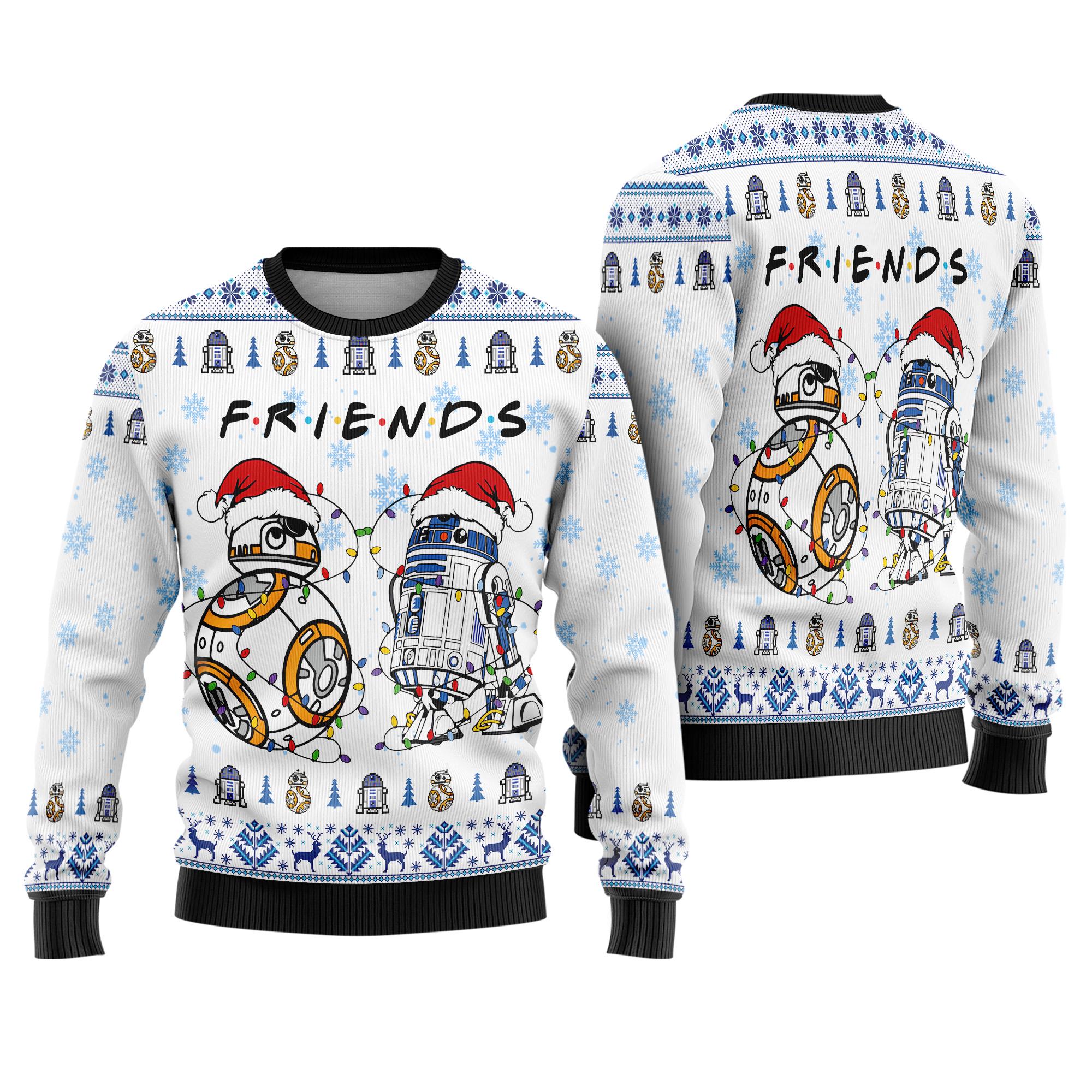 Discover R2-D2 And BB-8 Friends Ugly Christmas Sweater, Droids Ugly Sweater