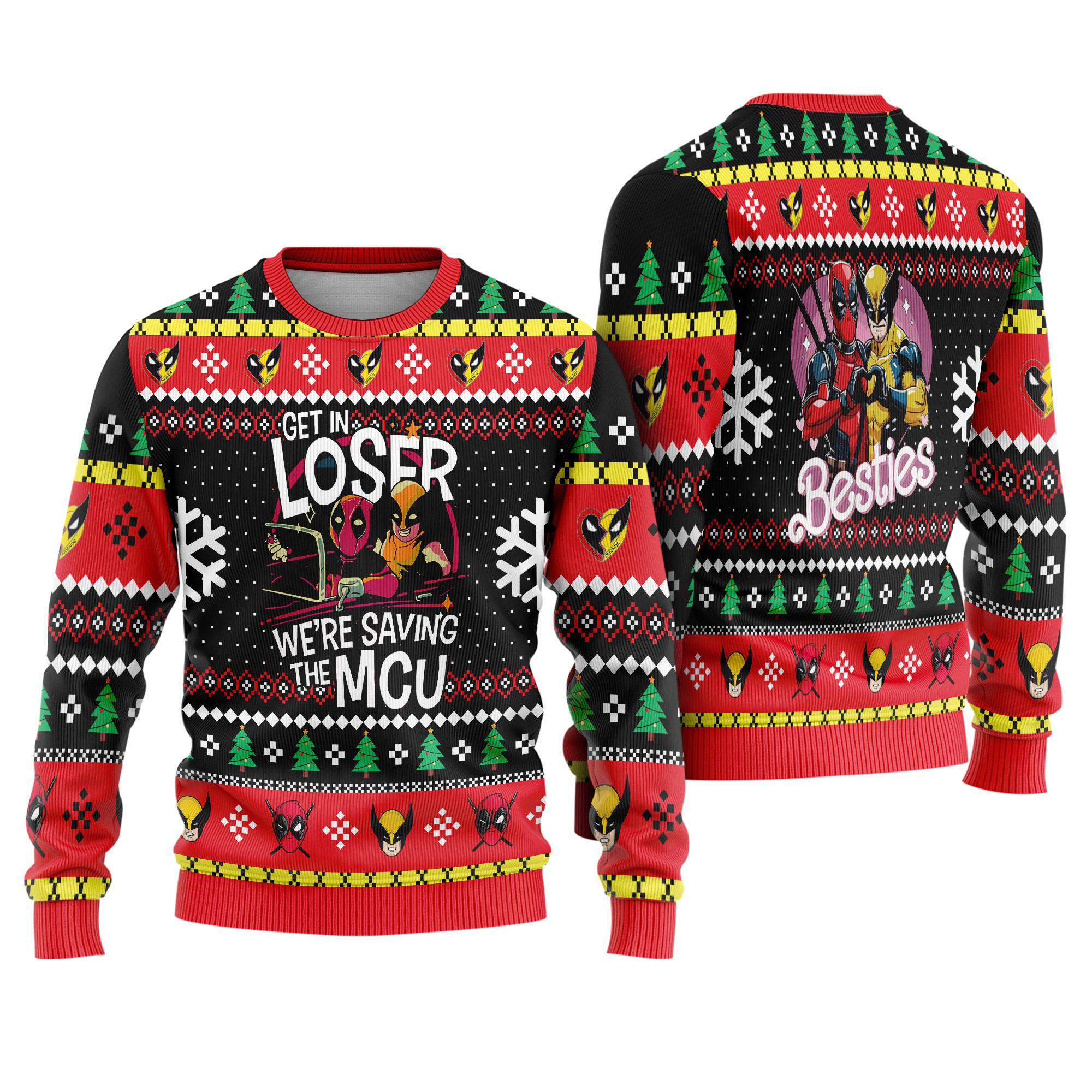 Discover Deadpool Wolverine Ugly Sweater, Superhero 2025 Christmas Sweater