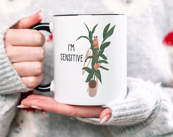 The Worm I’m Sensitive Funny Meme Brain Rot Mug, Marcus The Worm Mug, Funny Meme Coffee Cup, Weird Creature Mug, Sarcastic Gift for Friend