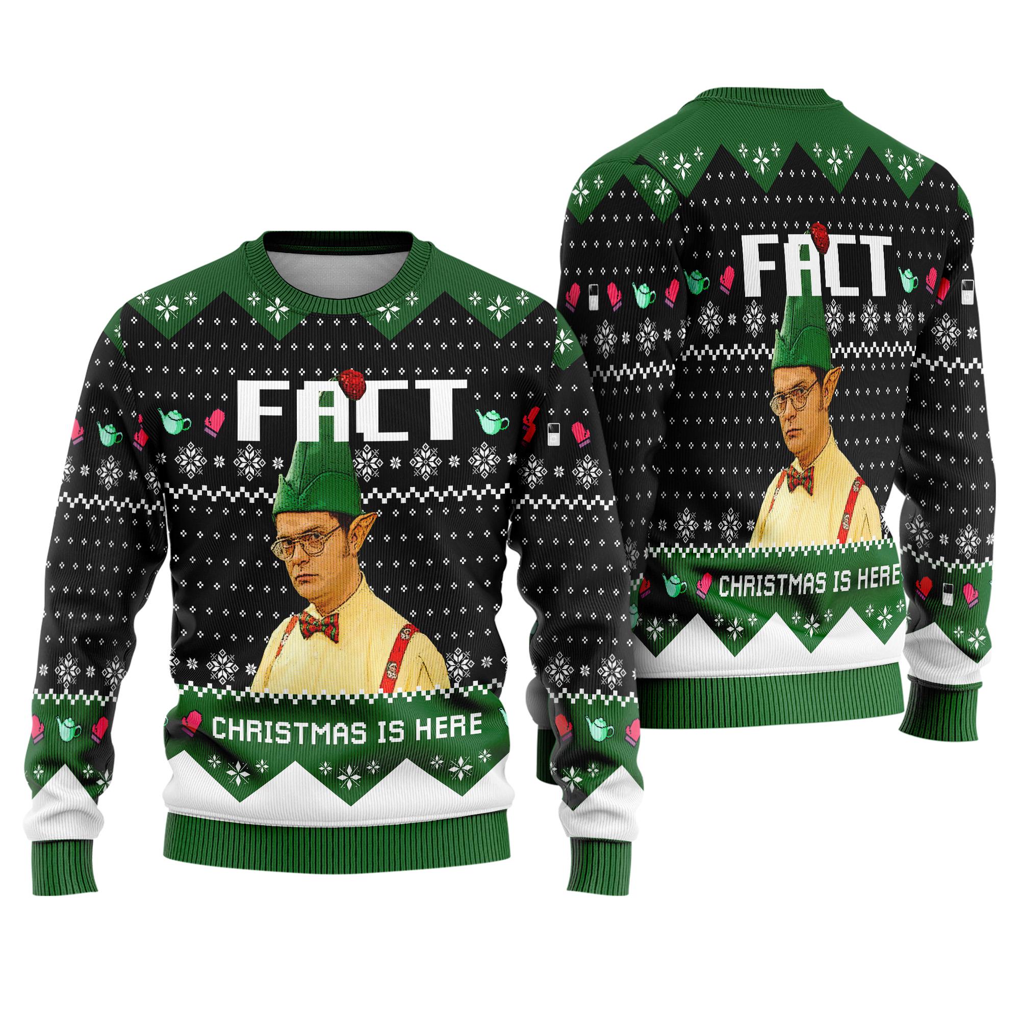 Discover Fact Christmas Is Here, The Office Ugly Christmas Sweater