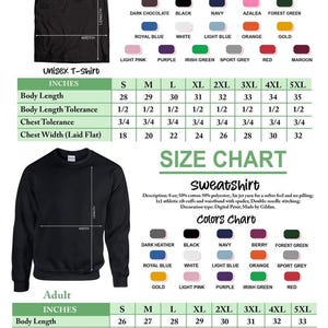 a size chart for a black t-shirt, including measurements and color options. The chart provides details on the t-shirt's size, including chest, waist, and sleeve measurements, as well as color options for the shirt.
