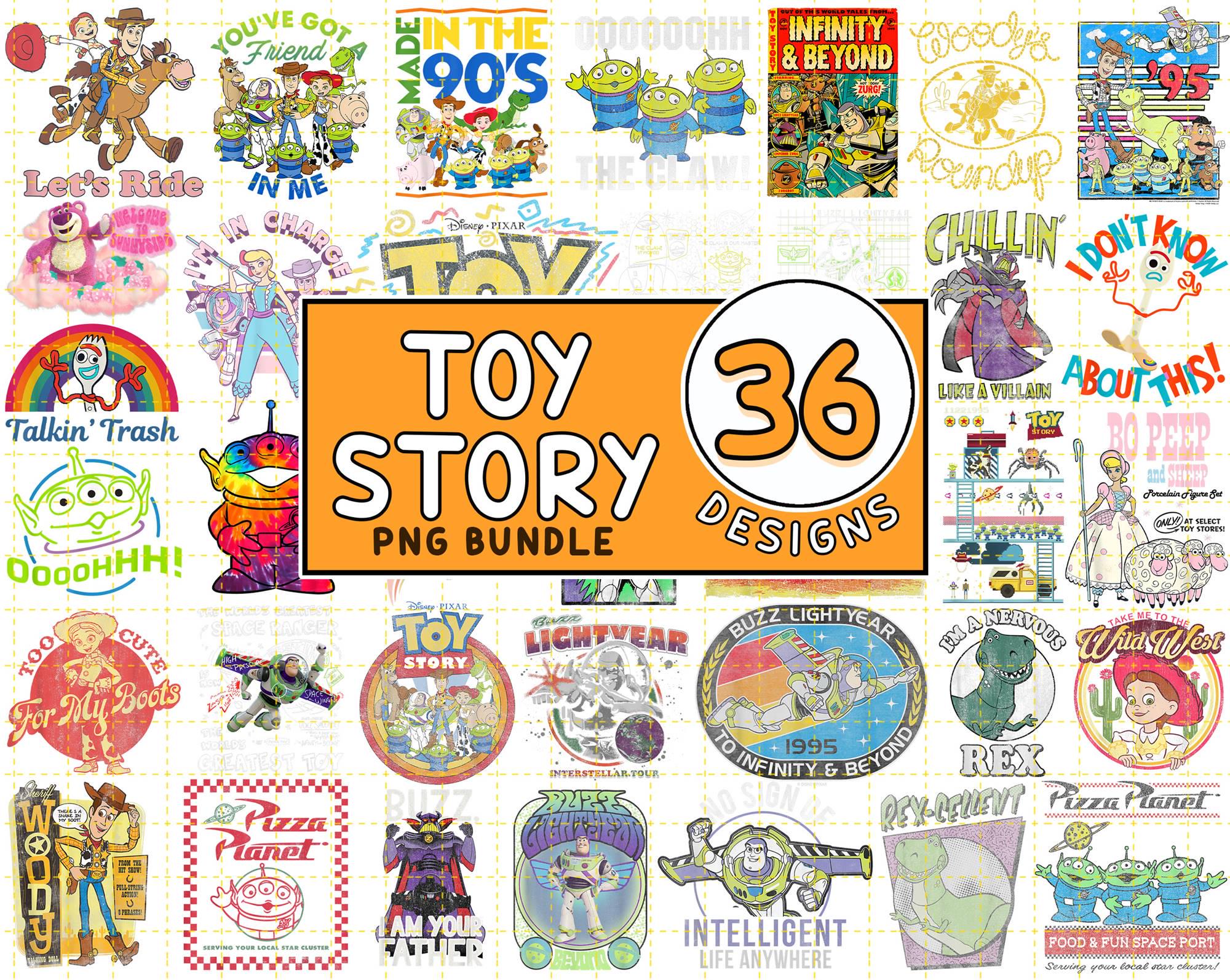 Vintage Toy Story Bundle Png | Woody Buzz Lightyear Rex Mr. Potato Head Jessie Png | Toy Story Land Png | Disneyland Png Digital Download