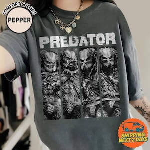 Aliens Predator Vintage TShirt, Pretador 2025 Inspired Lovers Comfort Shirt, Comic Movie Characters Tee, Gift For Movies Fans, Gift For Him
