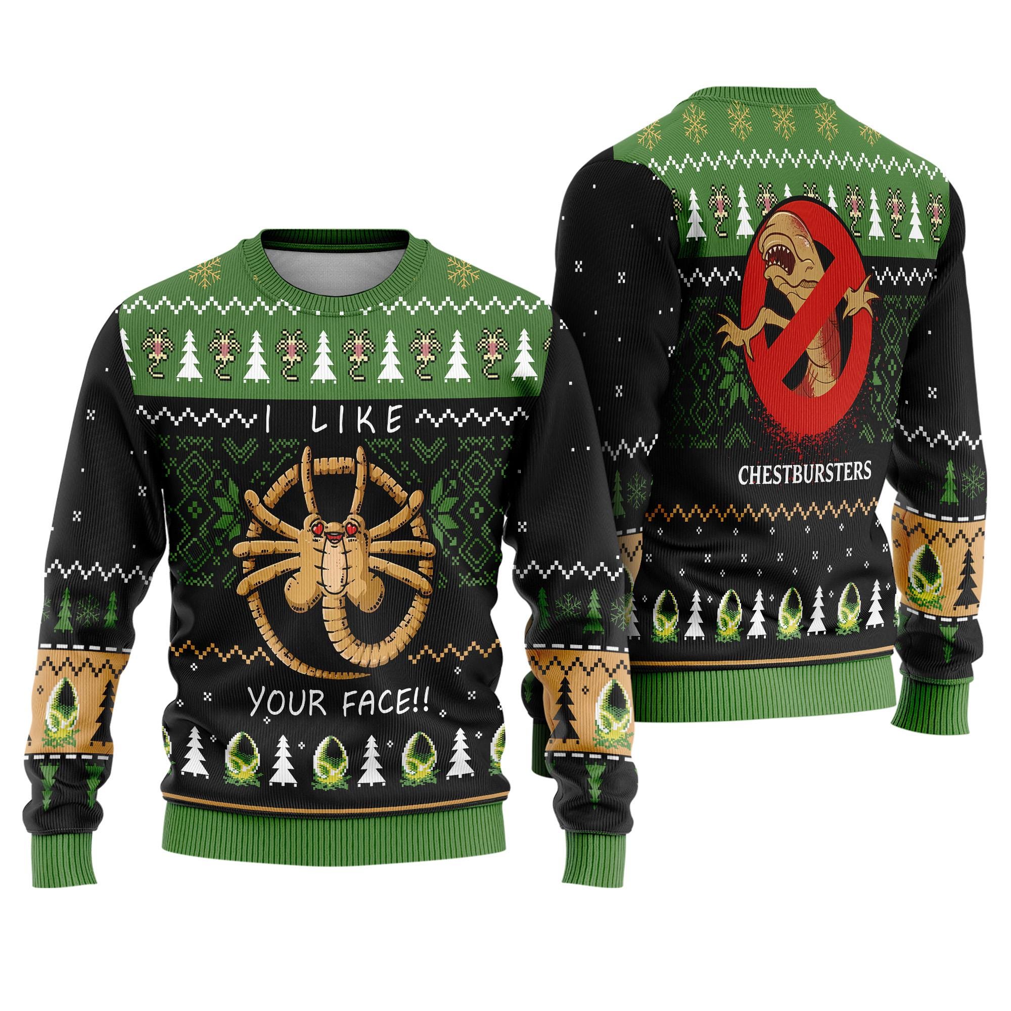 Discover Alien Facehugger Chestbursters, Aliens Ugly Christmas Sweater