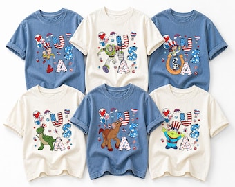 Toy Story 4th of July 2026 Shirt, America Story to 250th and Beyond Independence Day Tee, Disneyland WDW Family patriotic shirts