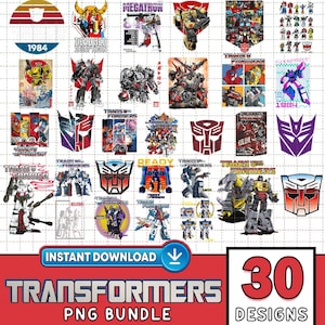Transformers PNG - Transformers PNG Clipart - Paquete Transformers - Cumpleaños Transformers - Regalo Transformers - Descarga instantánea Transformers