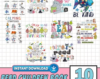 10 Read Childrens Books Bundle, Children&#39;s Character,I Still Read Children&#39;s Books ,Teacher Library Book Kindergarten School,Back To School