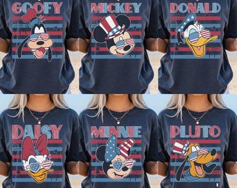 Mickey And Friends Happy 4th of July 2026 Shirt, Mickey And Minnie 4th of July 2026 Shirt, Disneyland Independence, Patriotic Gift