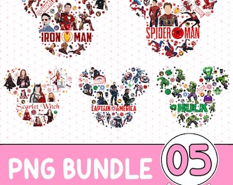 Paquete PNG de Mickey Avengers, superhéroe de los Vengadores, rival de MCU, coincidencia familiar, coincidencia de grupo de símbolos del escuadrón de superhéroes, descarga digital