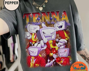 Camiseta del juego Tenna Deltarune, camiseta homenaje a Tenna, meme pirata de It's TV Time de los 90, videojuego DTG, camiseta unisex de regalo a juego para gamers.