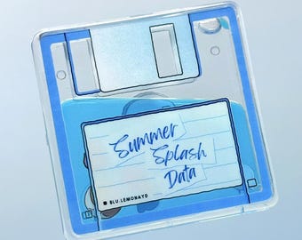 Colgante de disquete veraniego / Hecho a mano / Llavero / Porta insignias / Soporte para teléfono