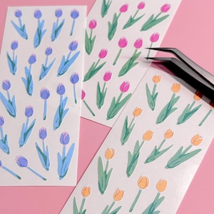 Mini autocollant tulipe