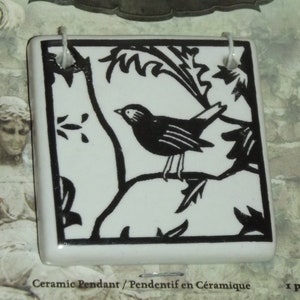 Blue Moon Brand Manor House porselein vierkant met vogelhanger B116
