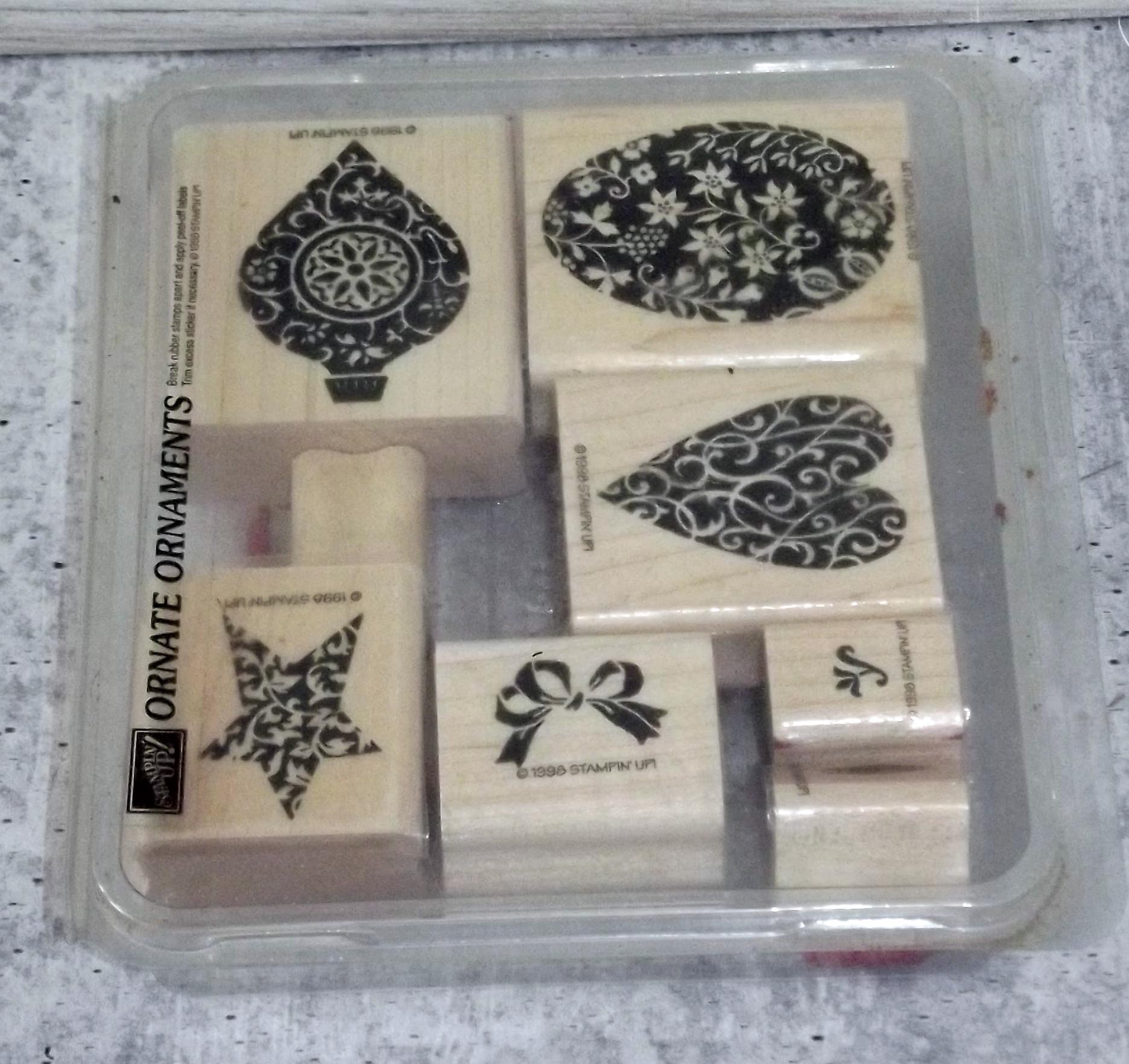 1998 Stampin up Wood Mounted Stamp Set Ornate Ornaments EB8 - Etsy Canada