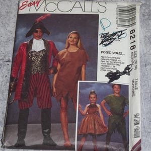 McCalls 6218 Pirate Captain Hook Peter Pan Tinkerbell Adult Medium Uncut FF EB31