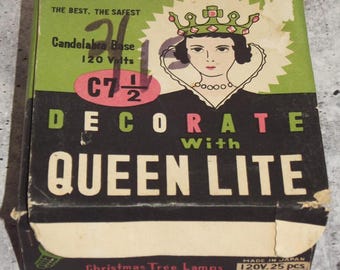 Queen lite Art Deco Christmas Lights Vintage Christmas Tree Light Bulbs EB32