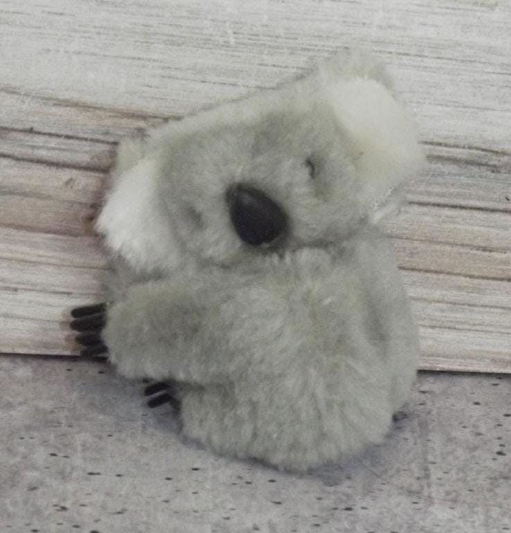 Vintage Koala Bear Plush Clip on Hugger Pencil Topper Grabber