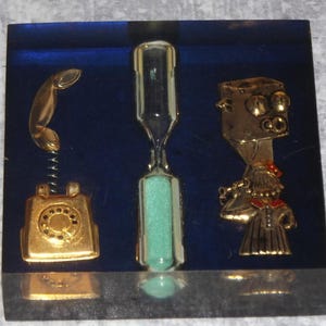 Vintage Sand Timglas 3 Minuter Lucite Telefon Timer Roterande Telefon EB34