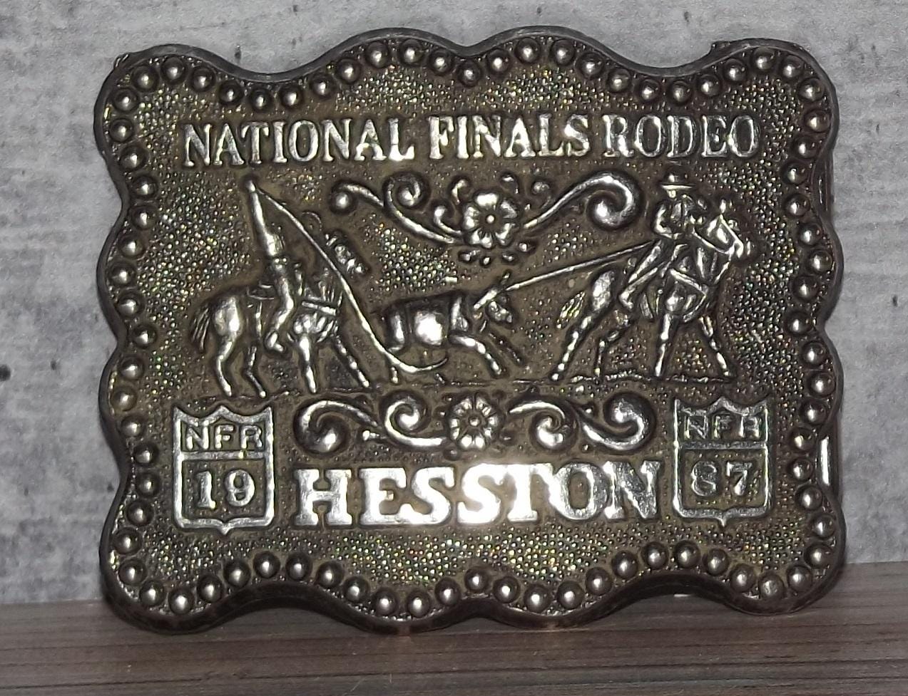 BOUCLE DE CEINTURE ADULTE HESSTON 1987 FINALES NATIONALES