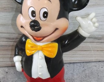 Vintage Musse Pigg Spargris Walt Disney Productions 5,75" Tillverkad i Korea EB20