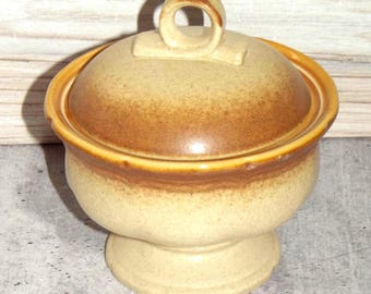 Mikasa Whole Wheat E8000 Footed Pedestal Sugar Bowl w/Lid Japan