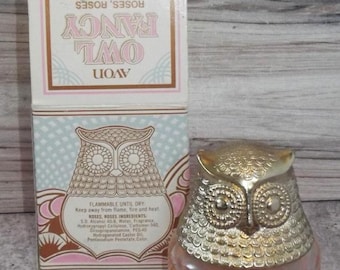 Colonia Gelee Vintage Owl Fancy Roses Roses, 118 ml, tapa dorada, 9,5 cm de alto, EB28