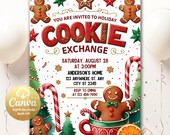 Christmas Gingerbread House Invitation, Christmas Gingerbread House Decorating Party Invitation, Editable Christmas Party Invitation GB042
