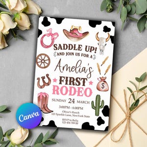 rodeo first birthday,my 1st rodeo invite,first rodeo invite,rodeo invitation,girl cowgirl invite,cowgirl invitation,3rd rodeo birthday,My First Rodeo,Rodeo invite,my 1st Rodeo,Wild West birthday,Wild West invite,Cowboy invite,
