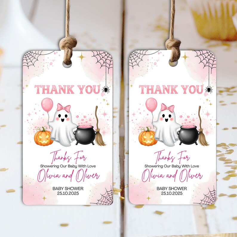 fall baby shower,thank you for coming,stickers labels tags,shower thank you tag,halloween baby,shower favor tags,a little boo,printable thank you,is almost due baby,editable template,