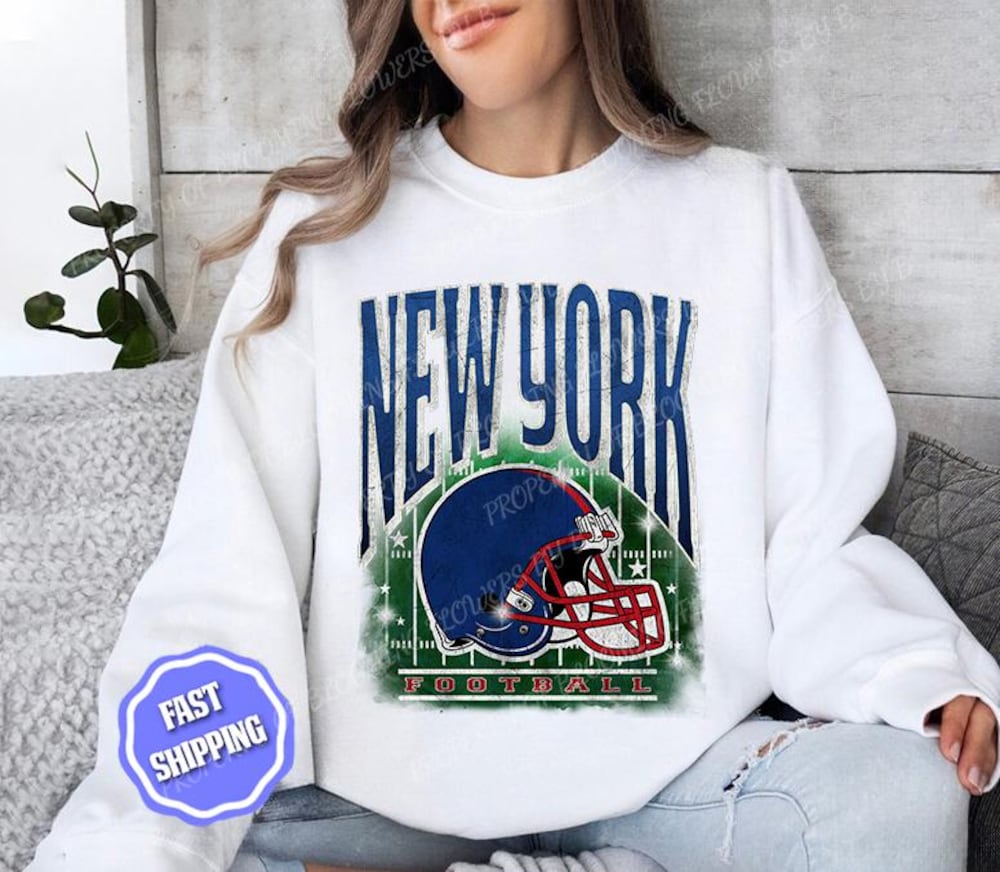 Retro New York Sweatshirt, New York Football Sweatshirt, New York Football, New York Football Tee, Retro Style New York Tee, Vintage Nyg Tee Bespoketshirt