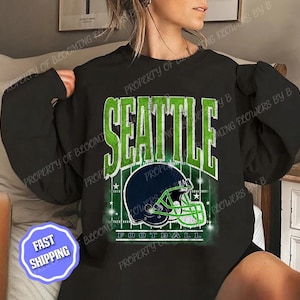 Seattle Football Vintage Sweatshirt T-Shirt,Seattle Seahawk Football Crewneck Sweatshirt, Seahawk Fan Gift, Retro Seattle Football Retro 90s