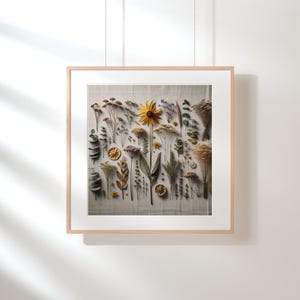 Vintage Botanical Dried Plant Print | Floral Wall Art | Nature Inspired Decor l Perfect for Gifting and Decorating | Flower Digital Download