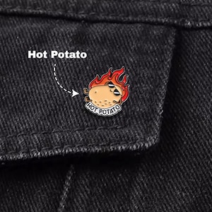Pines de esmalte de patata caliente: pines divertidos de dibujos animados para bolsos, pines meme para mochilas, pines bonitos para regalar a amigos, pines e insignias, pin de esmalte humorístico.