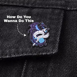 Dragon Critical Role Dice Enamel Pin – How Do You Wanna Do This D20 Pins, Fantasy RPG Enamel Pins, DND Dice Pins for Gamers, Backpack Pins