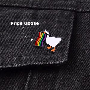 Pines de esmalte de ganso del orgullo: pines divertidos de animales para bolsos, pines meme para mochilas, pines lindos para regalar a amigos, pines e insignias, pin de esmalte humorístico