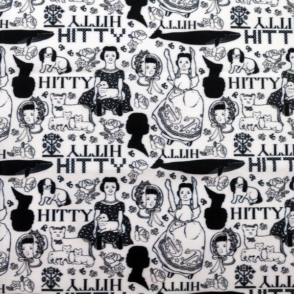 Hitty Doll Fabric (version 1) - 100% Cotton, quilting, fat quarter, 1/2 yard