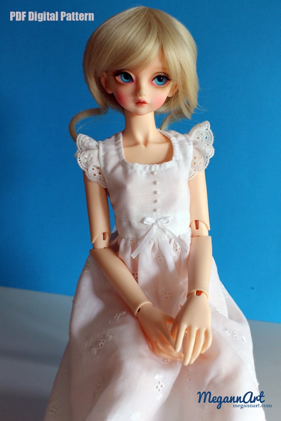 PDF PATTERN: Long Dress for MSD BJDs & Ellowyne Wilde