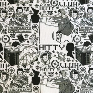 Hitty Doll Fabric (version 3) - 100% Cotton, quilting, fat quarter, 1/2 yard