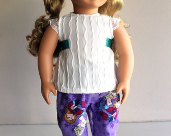 PDF PATTERN: Blouse and Capris for American Girl, Our Generation, & Similar