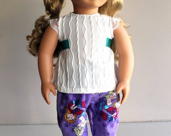 PDF PATTERN: Blouse and Capris for American Girl, Our Generation, & Similar
