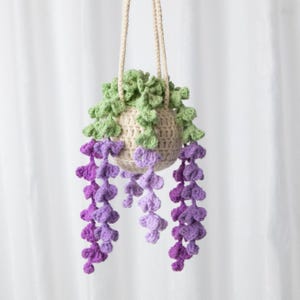 Customized Crochet Flower Car Charm/ Adorable Plant-Themed Hanging Ornament/ Personalized Gift for Succulent Lover/Gift For Her