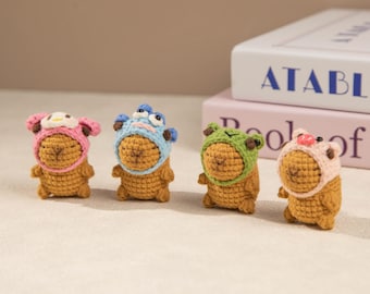 Handmade Crochet Capybara Keychain | Cute Amigurumi Capybara Bag Charm | Adorable Crochet Keyring | Perfect Gift for Animal Lovers