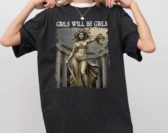 Medusa Graphic Comfort Colors Shirt, Feminist Gift