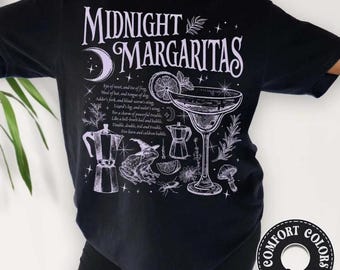 Midnight Margaritas Comfort Colors Tee, Witchy T-Shirt