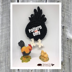 Pattern only, Chicken butt coaster, pig butt coaster, crazy chicken lady, butt coasters, crochet coaster pattern, gag gift, farm coasters,