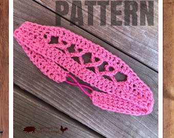 Awareness pattern, headband crochet pattern, fundraiser, awareness ribbon, pink headband, cancer awareness, ribbon, fighter crochet headband