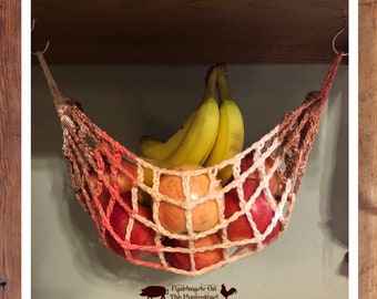 Fruit hammock, veggie hammock, net, kitchen storage, produce hammock, under cabinet storage, banana hammock, fruit storage, fruit basket