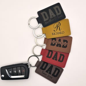 Papa personnalisé, porte-clés papa à personnaliser, porte-clés en cuir, cadeau fête des pères d&#39;anniversaire de Noël pour lui, cadeau pour lui, meilleur cadeau papa, papa
