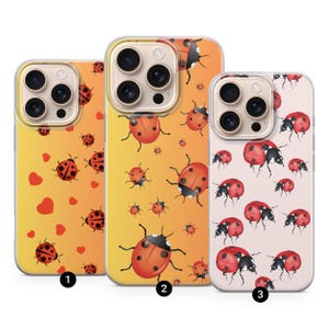 Cute Ladybug Phone case Lucky Insect Cover for iPhone 16 Pro Max, 15 Plus, 14, 13, 12, 11, XS & Samsung S25, S24, A56, A55, Pixel 9, 8